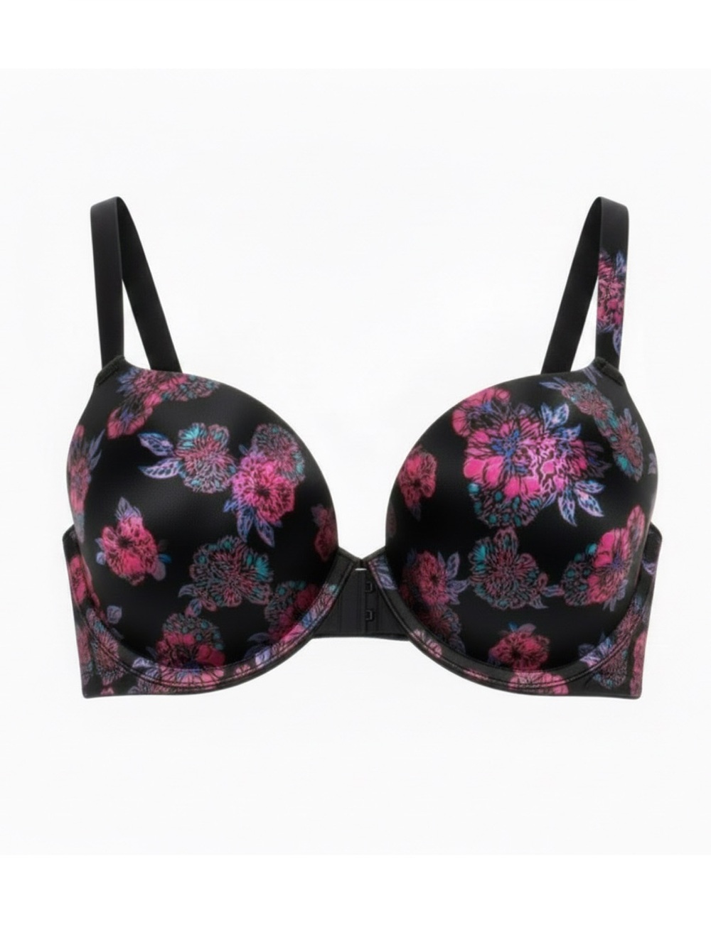 💖🆕💖 Maidenform Black and Pink Floral Bra Intimates -Size 38D